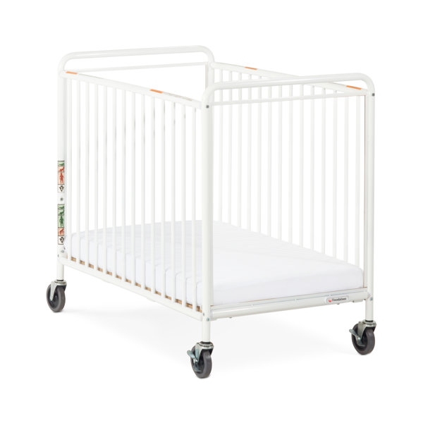 Foundations Chelsea Euro Clearview Metal Evacuation Crib, Mini Portable Crib With Mattress Wayfair